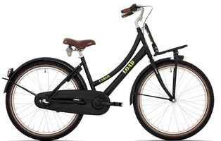 fiets bfk 26 load+voordrager meisjes n3 mat-zwart