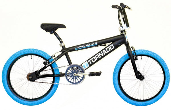 Tornado 20 Inch 31 cm Unisex V-Brakes Matzwart/Blauw